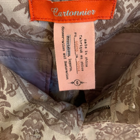 Cartonnier Anthropologie Charlie Brocade ankle pant sz 0 - Picture 3 of 8